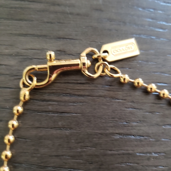 Coach Tag Necklace Gold Plated - Picture 3 of 4